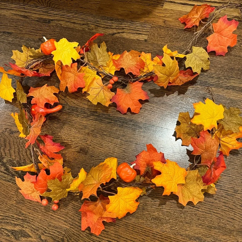 Autumn Leaf Garland - Orange and Yellow